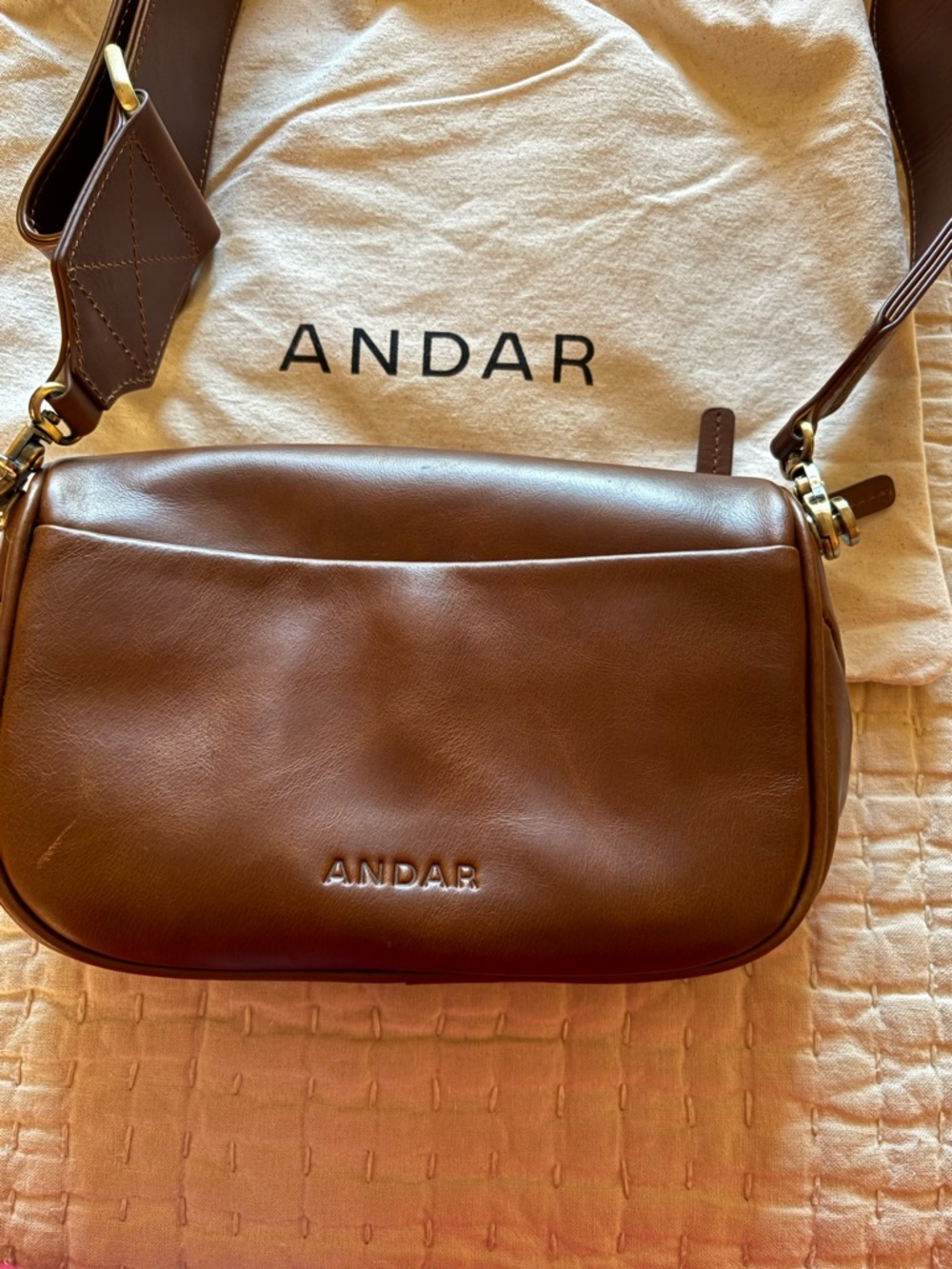 Andar brown leather waymaker handbag - Picture 3 of 10
